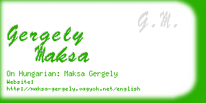 gergely maksa business card